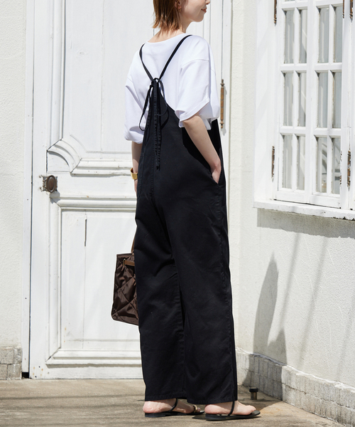 Lee(リー)の「《WEB限定/追加2》LEE /リー SLOBE別注 キャミソールサロペット(サロペット/オーバーオール・レディース・ブラック・FREE)」の5枚目の写真