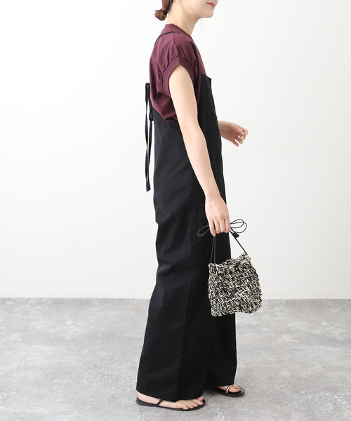 Lee(リー)の「《WEB限定/追加2》LEE /リー SLOBE別注 キャミソールサロペット(サロペット/オーバーオール・レディース・ブラック・FREE)」の8枚目の写真