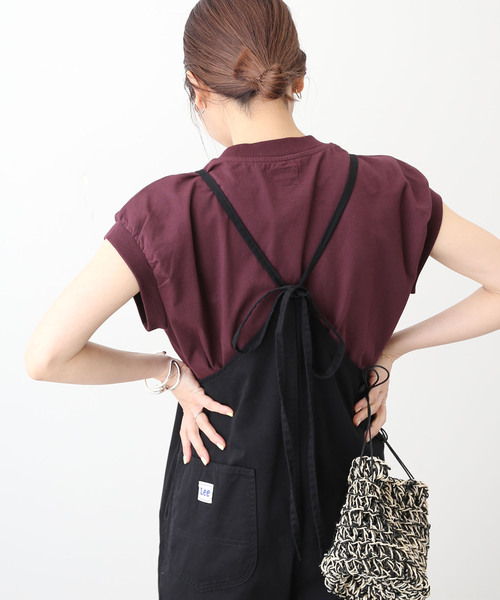 Lee(リー)の「《WEB限定/追加2》LEE /リー SLOBE別注 キャミソールサロペット(サロペット/オーバーオール・レディース・ブラック・FREE)」の11枚目の写真