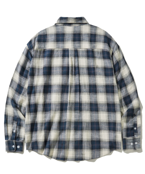 F.ILLUMINATE(フィルミネイト)の「ラスティックビンテージチェックシャツ-ネイビー(シャツ/ブラウス・レディース・その他・LARGE/SMALL/MEDIUM)」の2枚目の写真