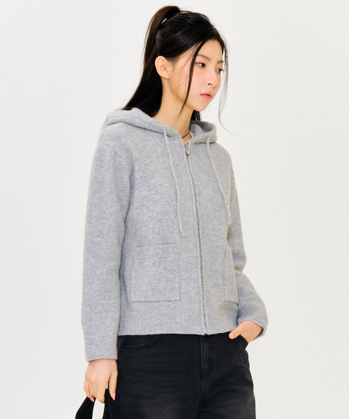 CHASECULT（チェイスカルト）の「女性 フードパーカー ジップアップ スウェット - グレー（パーカー・レディース・ライトグレー・90/85）」の5枚目の写真