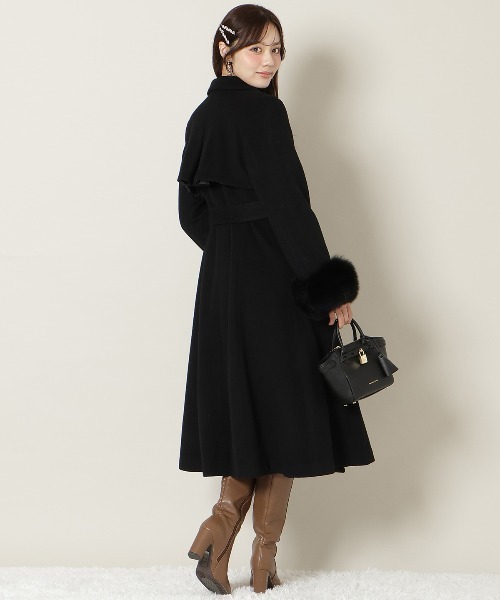 WILLSELECTION(ウィルセレクション)の「リアルファー付きウールフレアコート(その他アウター・レディース・モカ/ブラック/ピンクベージュ・FREE)」の10枚目の写真