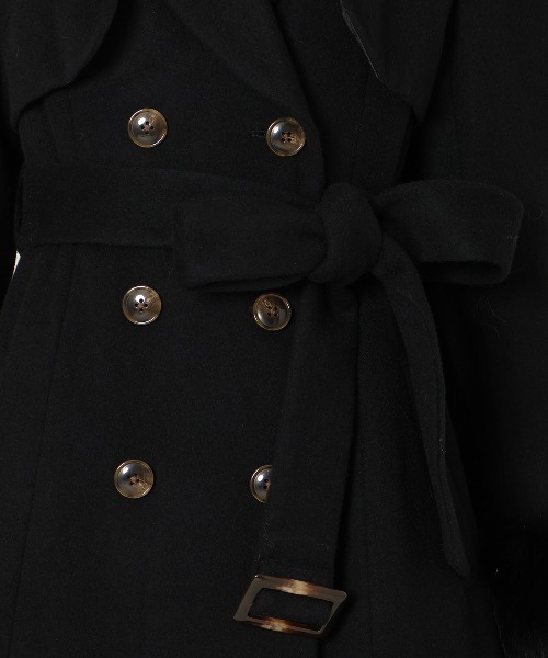 WILLSELECTION(ウィルセレクション)の「リアルファー付きウールフレアコート(その他アウター・レディース・モカ/ブラック/ピンクベージュ・FREE)」の13枚目の写真