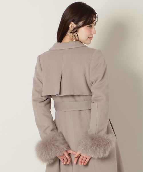 WILLSELECTION(ウィルセレクション)の「リアルファー付きウールフレアコート(その他アウター・レディース・モカ/ブラック/ピンクベージュ・FREE)」の18枚目の写真