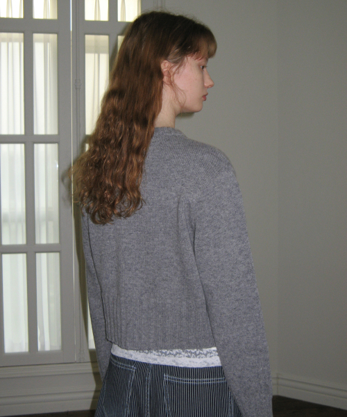 SINOON(シヌーン)の「SINOON PULLOVER KNIT (GREY)(ニット/セーター・レディース・グレー・FREE)」の4枚目の写真