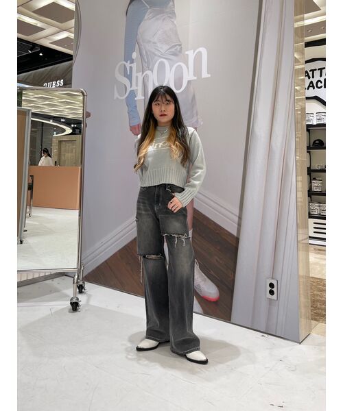 SINOON(シヌーン)の「SINOON PULLOVER KNIT (GREY)(ニット/セーター・レディース・グレー・FREE)」の5枚目の写真