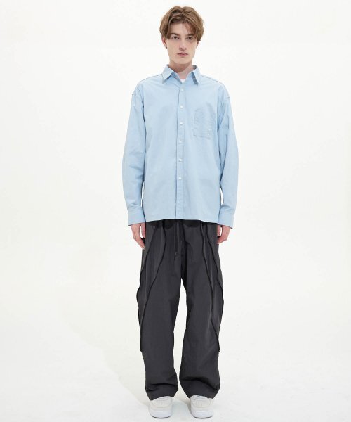 TRIP LE SENS(トリップ ル センス)の「ウォッシャブルオーバーサイズシャツ_BLUE(シャツ/ブラウス・レディース・その他・MEDIUM/LARGE)」の1枚目の写真
