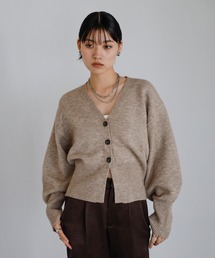 ENC（エンク）の「alpaca touch V neck cardigan / アルパカタッチVネックカーディガン（カーディガン/ボレロ）」