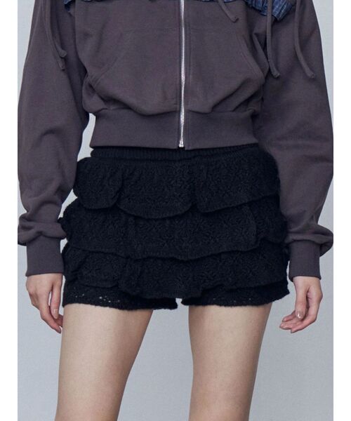 EMODA（エモダ）の「ティアードニットスカート（スカート・レディース・ブラック/グレー/ホワイト・FREE）」の2枚目の写真