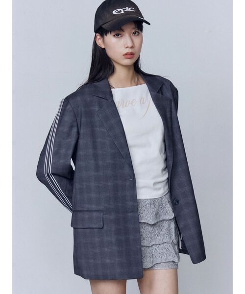 EMODA（エモダ）の「ティアードニットスカート（スカート・レディース・ブラック/グレー/ホワイト・FREE）」の6枚目の写真