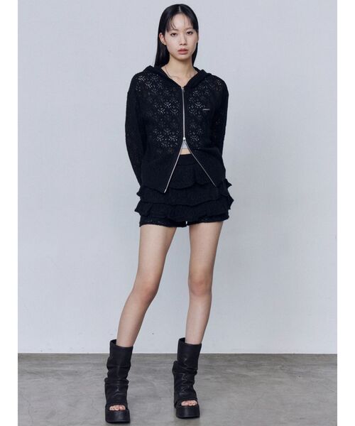 EMODA（エモダ）の「ティアードニットスカート（スカート・レディース・ブラック/グレー/ホワイト・FREE）」の22枚目の写真