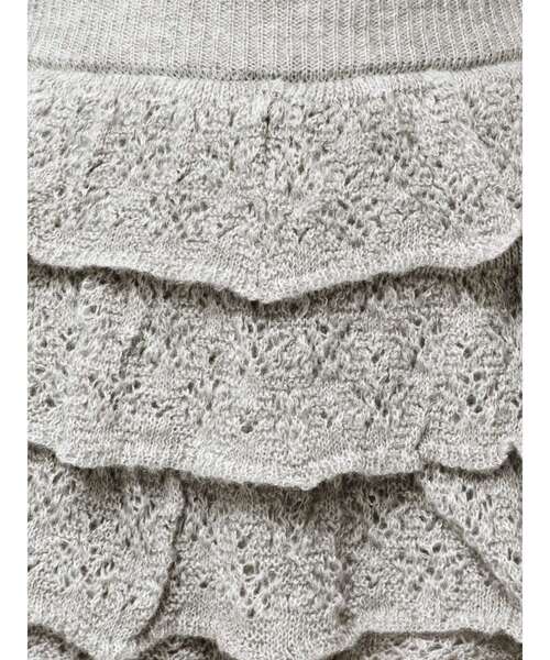 EMODA（エモダ）の「ティアードニットスカート（スカート・レディース・ブラック/グレー/ホワイト・FREE）」の9枚目の写真