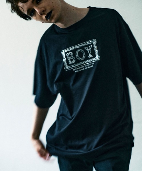 BOY LONDON(ボーイロンドン)の「【BOY LONDON】BOY RHINESTONE TEE(Tシャツ/カットソー・メンズ・ブラック・MEDIUM/SMALL)」の1枚目の写真