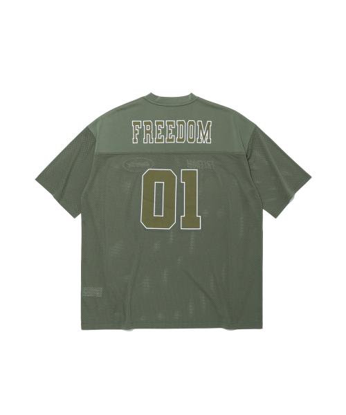 FREEDOM（フリーダム）の「メッシュラグビーシャツ（カーキ）（Tシャツ/カットソー・メンズ・その他・XX-LARGE/XXX-LARGE/XXXX-LARGE/LARGE/MEDIUM/X-LARGE）」の2枚目の写真