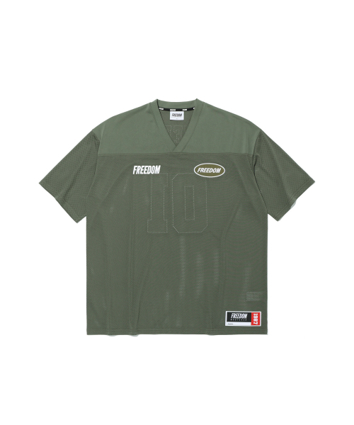 FREEDOM（フリーダム）の「メッシュラグビーシャツ（カーキ）（Tシャツ/カットソー・メンズ・その他・XX-LARGE/XXX-LARGE/XXXX-LARGE/LARGE/MEDIUM/X-LARGE）」の3枚目の写真