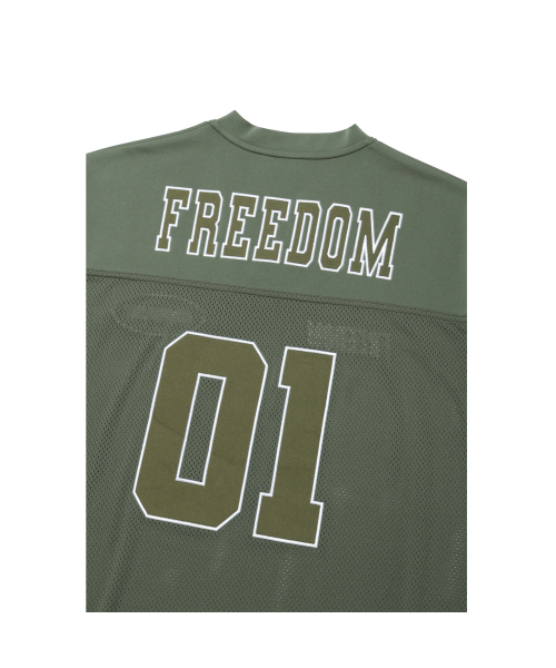 FREEDOM（フリーダム）の「メッシュラグビーシャツ（カーキ）（Tシャツ/カットソー・メンズ・その他・XX-LARGE/XXX-LARGE/XXXX-LARGE/LARGE/MEDIUM/X-LARGE）」の4枚目の写真