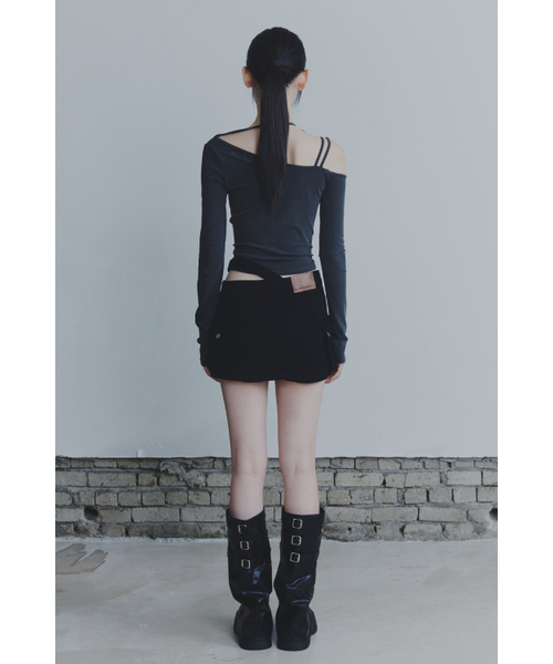 PAIN OR PLEASURE（ペインオアプレジャー）の「RUBY HOOK LONG SLEEVE charcoal（Tシャツ/カットソー・レディース・その他・SMALL/MEDIUM）」の3枚目の写真