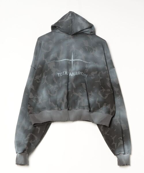 ARULE（アルール）の「A'GEM/9 × .kom 『ARULE/アルール』TOTAL ANARCHY Cropped Zip Hoodie /TOTAL ANARCHYクロップドZIPフーディー（パーカー・レディース・カモフラージュ/ピンク/ブラック・FREE）」の8枚目の写真