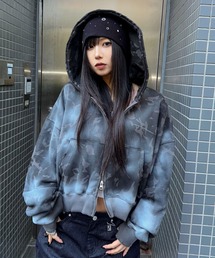 ARULE（アルール）の「A'GEM/9 × .kom 『ARULE/アルール』TOTAL ANARCHY Cropped Zip Hoodie /TOTAL ANARCHYクロップドZIPフーディー（パーカー）」