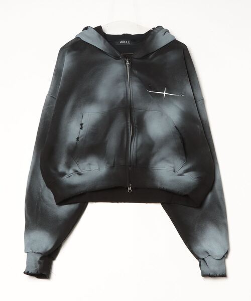ARULE（アルール）の「A'GEM/9 × .kom 『ARULE/アルール』TOTAL ANARCHY Cropped Zip Hoodie /TOTAL ANARCHYクロップドZIPフーディー（パーカー・レディース・カモフラージュ/ピンク/ブラック・FREE）」の5枚目の写真