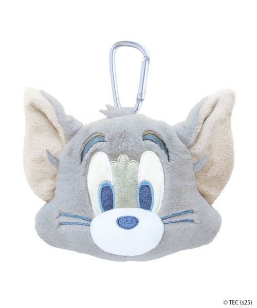 グレー ぬいぐるみ カード付き 公式】トムとジェリー カラビナ付きぬいぐるみファスナーマスコット