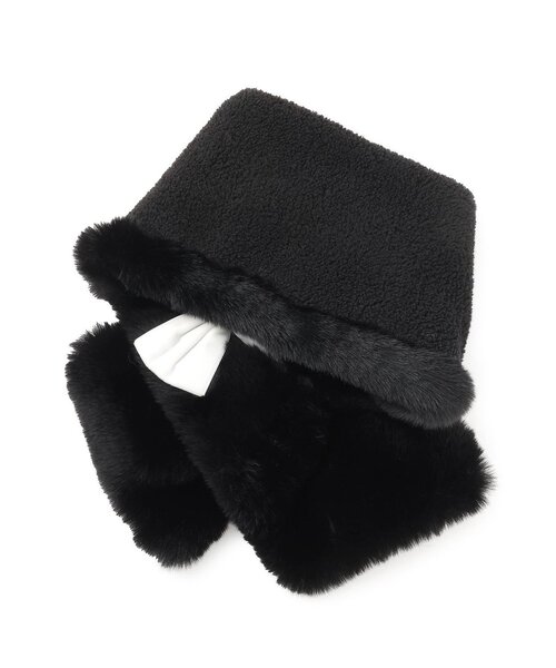 by LOVEiT（バイラビット）の「リバーシブルティペット（マフラー・キッズ・オフホワイト/ブラック・F）」の6枚目の写真