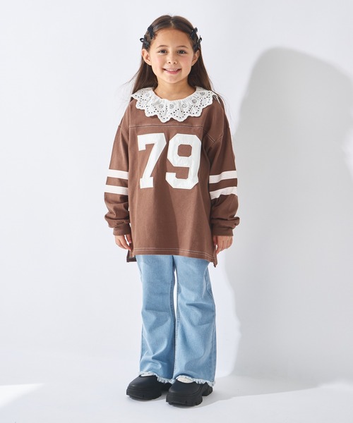 ever closet(エバークローゼット)の「美シルエット フレアデニムパンツ(デニムパンツ・キッズ・ブルー/サックスブルー/ブラック・150cm/140cm/130cm/120cm/110cm/100cm/90cm)」の4枚目の写真