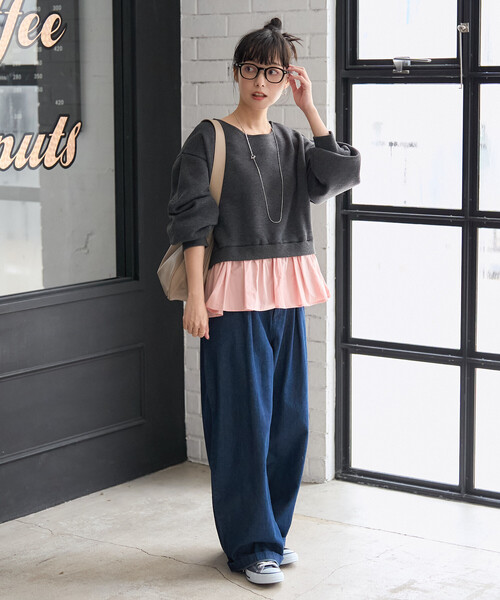 セール】裏起毛 シャツドッキング スウェット（スウェット）｜FREAK'S