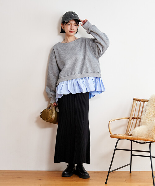 セール】裏起毛 シャツドッキング スウェット（スウェット）｜FREAK'S