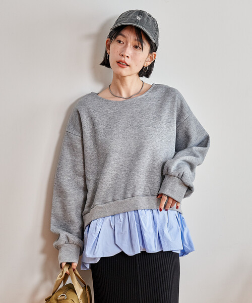 セール】裏起毛 シャツドッキング スウェット（スウェット）｜FREAK'S