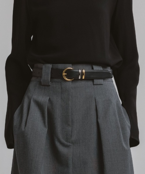 CINOH（チノ）の「LEATHER BELT/GOLD BUCKLE（ベルト）」 - WEAR