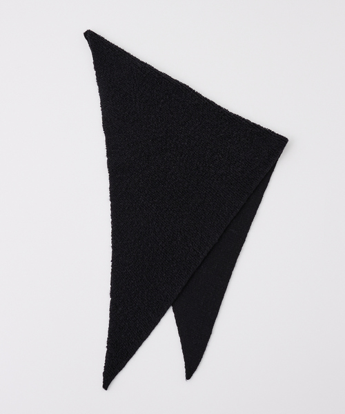 collex(コレックス)の「トライアングルニットストール(ストール/ショール・レディース・アイボリー/ブラック/ダークグリーン/グレー・フリー)」の21枚目の写真