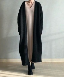 ロング丈ニットカーディガン