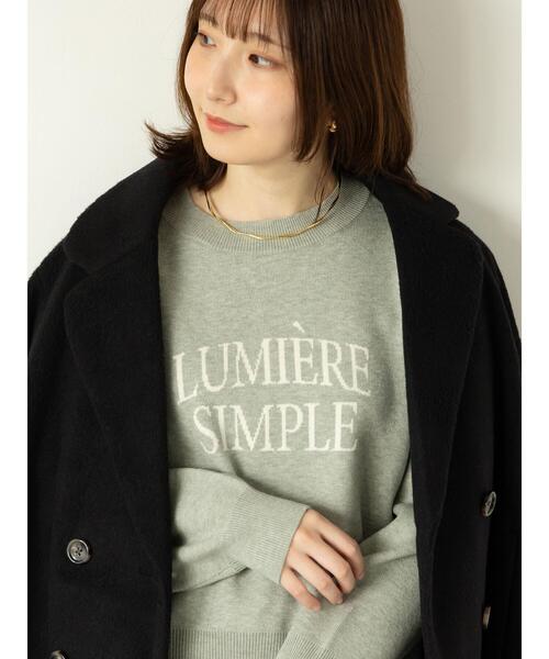 Te chichi TERRASSE(テチチテラス)の「フランス語ロゴニット(ニット/セーター・レディース・パープル/オフホワイト/グレー/チャコールグレー・F)」の3枚目の写真