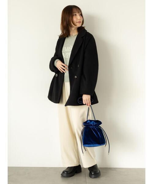 Te chichi TERRASSE(テチチテラス)の「フランス語ロゴニット(ニット/セーター・レディース・パープル/オフホワイト/グレー/チャコールグレー・F)」の19枚目の写真