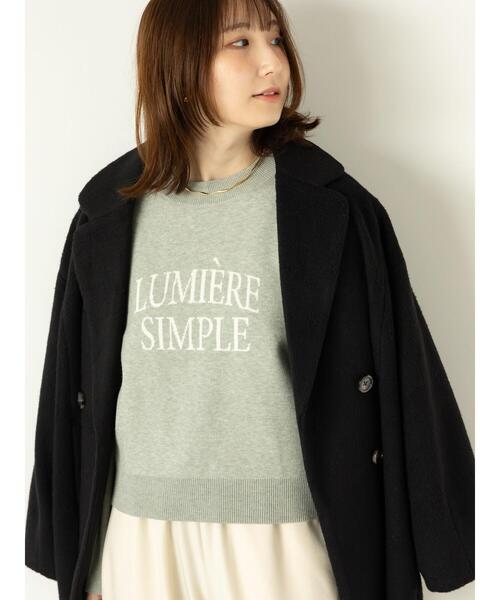 Te chichi TERRASSE(テチチテラス)の「フランス語ロゴニット(ニット/セーター・レディース・パープル/オフホワイト/グレー/チャコールグレー・F)」の20枚目の写真