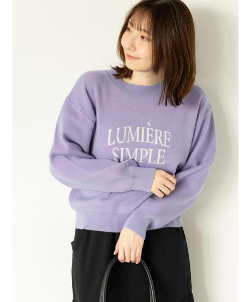 Te chichi TERRASSE(テチチテラス)の「フランス語ロゴニット(ニット/セーター・レディース・パープル/オフホワイト/グレー/チャコールグレー・F)」の14枚目の写真