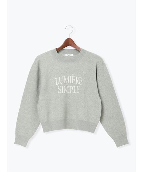 Te chichi TERRASSE(テチチテラス)の「フランス語ロゴニット(ニット/セーター・レディース・パープル/オフホワイト/グレー/チャコールグレー・F)」の15枚目の写真