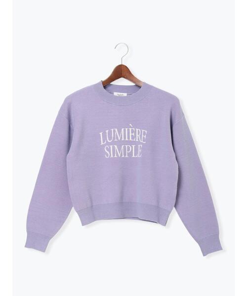 Te chichi TERRASSE(テチチテラス)の「フランス語ロゴニット(ニット/セーター・レディース・パープル/オフホワイト/グレー/チャコールグレー・F)」の16枚目の写真