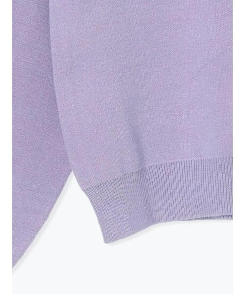 Te chichi TERRASSE(テチチテラス)の「フランス語ロゴニット(ニット/セーター・レディース・パープル/オフホワイト/グレー/チャコールグレー・F)」の8枚目の写真