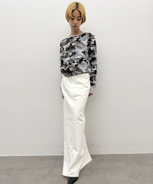 Oriens JOURNAL STANDARD（オリエンス ジャーナルスタンダード）の「カモフラージュサーマルロングTシャツ（Tシャツ/カットソー・レディース・カーキ/グレー・SMALL/MEDIUM）」の5枚目の写真