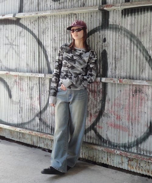 Oriens JOURNAL STANDARD（オリエンス ジャーナルスタンダード）の「カモフラージュサーマルロングTシャツ（Tシャツ/カットソー・レディース・カーキ/グレー・SMALL/MEDIUM）」の7枚目の写真