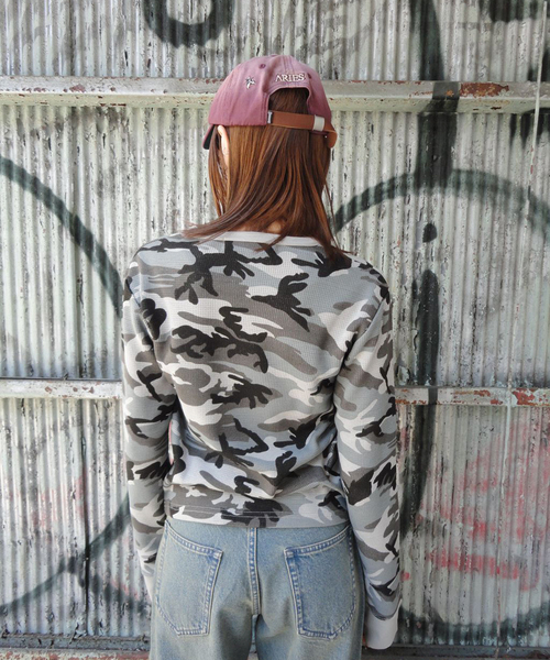 Oriens JOURNAL STANDARD（オリエンス ジャーナルスタンダード）の「カモフラージュサーマルロングTシャツ（Tシャツ/カットソー・レディース・カーキ/グレー・SMALL/MEDIUM）」の12枚目の写真