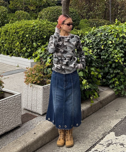 Oriens JOURNAL STANDARD（オリエンス ジャーナルスタンダード）の「カモフラージュサーマルロングTシャツ（Tシャツ/カットソー・レディース・カーキ/グレー・SMALL/MEDIUM）」の13枚目の写真