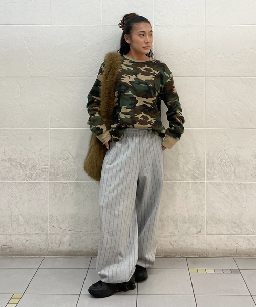 Oriens JOURNAL STANDARD（オリエンス ジャーナルスタンダード）の「カモフラージュサーマルロングTシャツ（Tシャツ/カットソー・レディース・カーキ/グレー・SMALL/MEDIUM）」の21枚目の写真