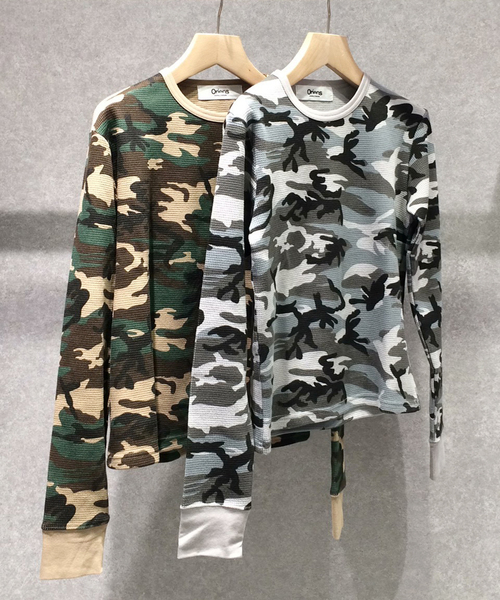 カモフラージュサーマルロングTシャツ（Tシャツ/カットソー）｜Oriens