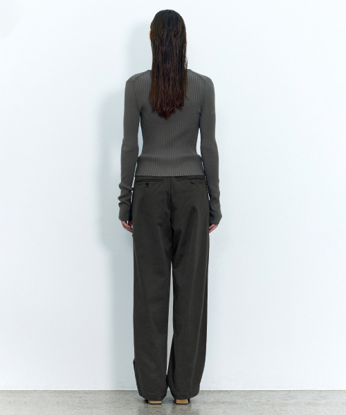 INSILENCE WOMEN(インサイレンスウーマン)の「ワイドチノパンツ CHARCOAL(その他パンツ・レディース・その他・X-SMALL)」の3枚目の写真