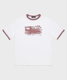 SAINTPAIN（セイントペイン）の「SP フラッグ リンガー 半袖Tシャツ ホワイト（Tシャツ/カットソー）」