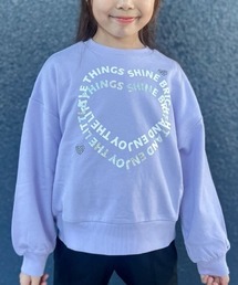 Right-on | 【VIVIAN BLUE】フロントロゴ スウェットプルオーバー (キッズ / カレッジ風 / バルーンスリーブ / デイリーユース)(スウェット)