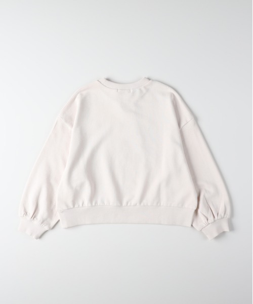 Right-on(ライトオン)の「【VIVIAN BLUE】フロントロゴ スウェットプルオーバー (キッズ / カレッジ風 / バルーンスリーブ / デイリーユース)(スウェット・キッズ・オフホワイト/ブラック/サックスブルー/ライラック・120/130/140/150/160/110)」の5枚目の写真